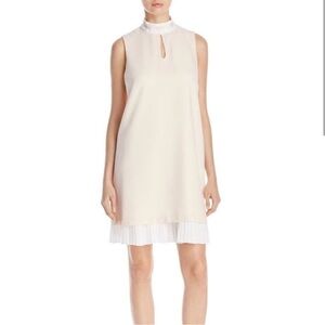 Nanette Lepore Blush Pink  Lace Collar Pleated Mini Dress| Size 4